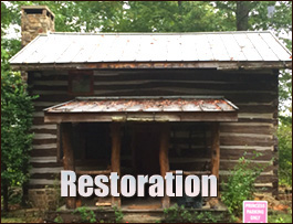 Historic Log Cabin Restoration  Knightdale, North Carolina